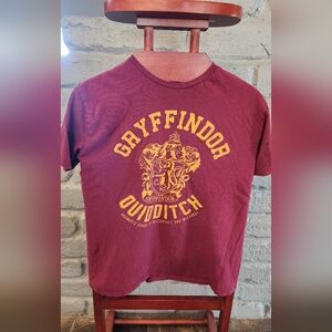 Harry Potter Gryffindor Quidditch Kids T-Shirt - Maroon and Gold Youth L